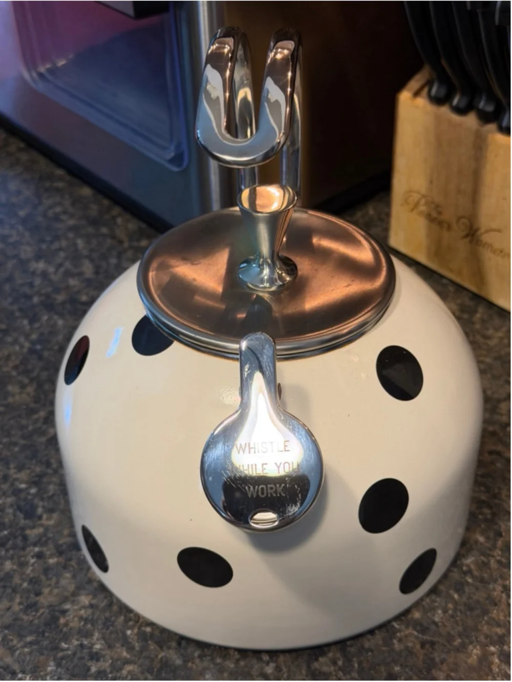 Kate Spade New York Deco Dot Whistling Tea Kettle